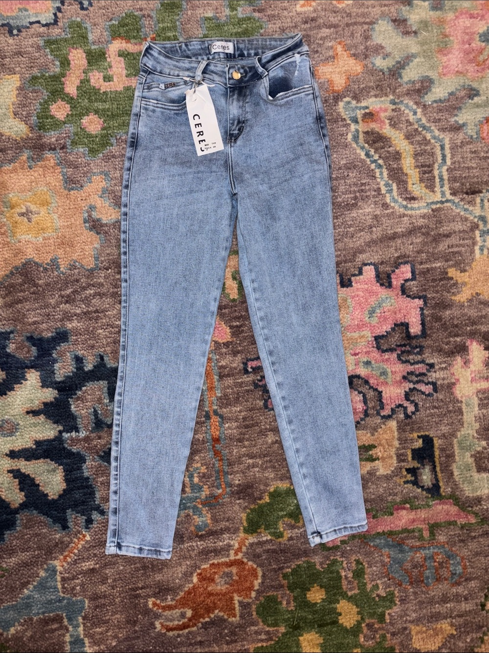 Ceres High-Rise Light Wash Skinny Jeans